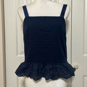 J. Crew SZ 6 Navy Blue Halter Top